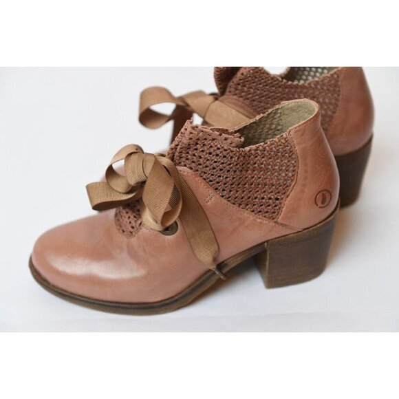 Sundance Casta Leather Rosa Boots Block Heel Bootie Womens Size EU 36 US 6 - Picture 5 of 13